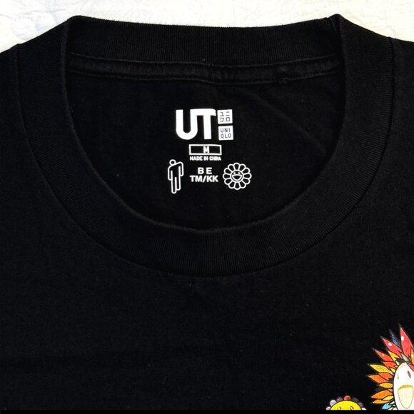 Uniqlo Billie Eilish x Takashi Murakami UT Black Flower T-Shirt - Picture 2 of 2